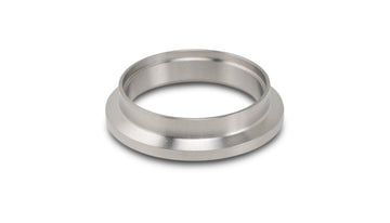 Titanium V-band outlet flange for a 44mm pattern external wastegate, compatible with 46mm wastegate bolt-on setups