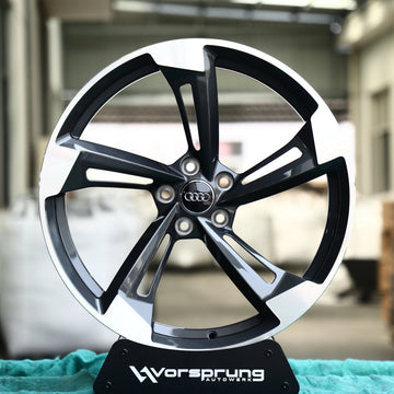 Vorsprung VF-10 two-tone forged wheel on 5x112 Audi fitment for B8, B9, C7 and C8