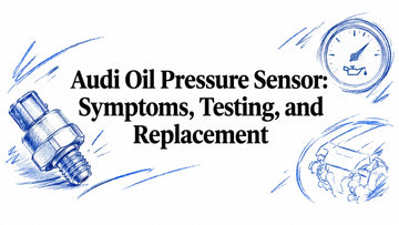 Audi oil pressure sensor diagram for the 3.0T and 4.0T, symptoms and replacement
