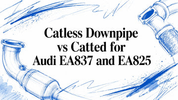 Catless Downpipe vs Catted for Audi EA837 and EA825