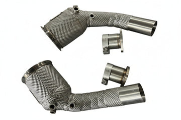 High-flow catted downpipe for Audi EA825 4.0T V8 C8 RS6 RS7 and D5 S8