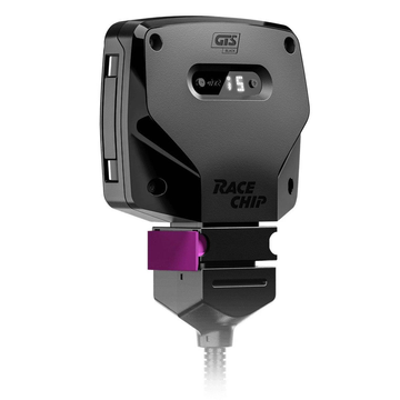 GTS Black RaceChip performance tuning module with digital display for Audi vehicles