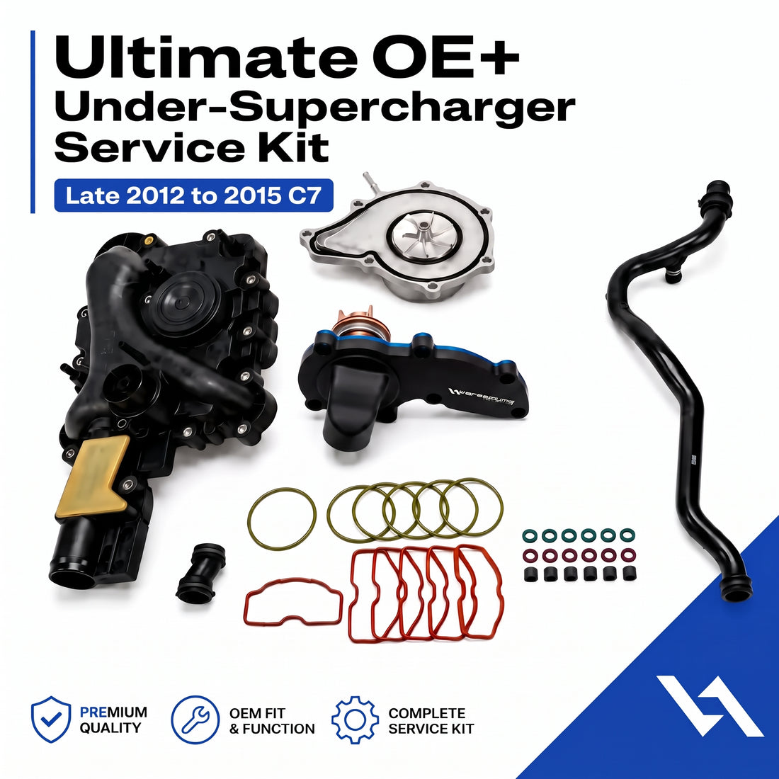 OE Ultimate Under Supercharger Kit (Audi C7 A6/A7 & 4L Q7 3.0T Gen 1, 06E103547AK PCV), photo 1