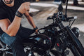WASH&WHIPS MotoPro motorcycle detailing kit with car wash tools, sponge, and cleaning supplies for shine and protection.