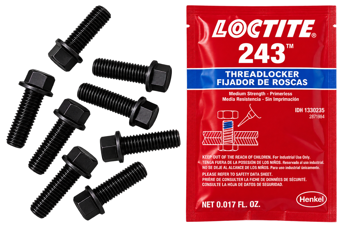 Vorsprung Unzerstörbar high-strength crankshaft pulley bolt kit for Audi Supercharged 3.0T EA837 V6, shown as a complete bolt kit.