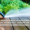Pressure washer gun by The Wine Savant with patriotic police-inspired design, high-pressure spray for car cleaning and outdoor use.