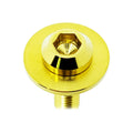 ZSPEC Dress Up Bolts® titanium door striker and latch fasteners for Audi S5 B8 EA837 3.0L, gold-colored hardware fasteners.