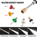 The Wine Savant pressure washer gun for car cleaning with military-inspired patriotic design and high-pressure spray mechanism.