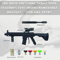 Pressure washer gun by The Wine Savant featuring a military-inspired patriotic design and high-pressure spray for car cleaning.