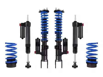 Vorsprung Autowerk Total Control RS TwinTrac Coilovers for Audi B8/B8.5 A4 and S4, close-up of coilover suspension components