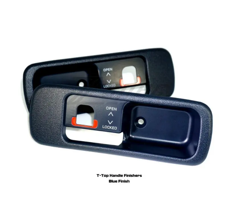 ZSPEC Design T-Top Handle Finisher Set for Nissan Z32 300ZX with non-locking T-tops, showing chrome finish and T-top handles.
