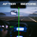 WASH & WHIPS SF45 anti-fog spray for car windshields, bottle with applicator in front of a clean windshield.