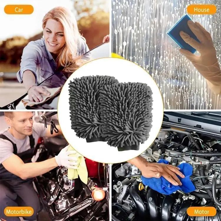 WASH & WHIPS Car Wash Kit with 3-gallon bucket, microfiber towel, chenille mitt, shampoo, and particle interceptor trap.