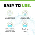WASH & WHIPS Pit Stop Glass Cleaner and All Surface Cleaner refill tablets in packaging, designed to make 5 gallons of cleaning solution.