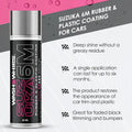 WASH&WHIPS Suzuka 6M rubber and plastic coating for cars, 60ml bottle, restores black color, concentrated non-greasy formula.