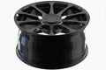 Glossy black alloy wheel with multi-spoke design for high-performance Audi vehicles
