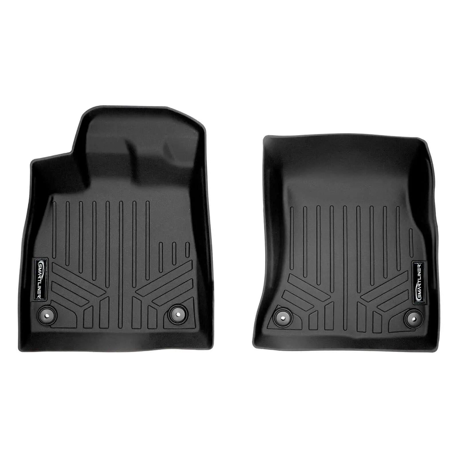 Black custom-fit Audi floor mats, durable all-weather car interior accessories