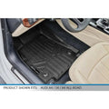 Custom black floor mat fitted in Audi A4, S4, or A4 Allroad front seat interior.