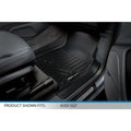 Custom-fit black floor mat installed in Audi SQ7 front passenger footwell