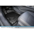 Custom black floor mat installed in Audi A6 front driver side footwell, Smartliner logo visible