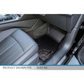 Custom black floor mat for Audi A6 in passenger footwell, premium interior detail