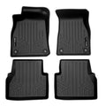 Black all-weather Audi floor mats set, durable rubber car interior accessories