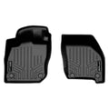 Black custom-fit Audi floor mats, heavy-duty all-weather protection pair