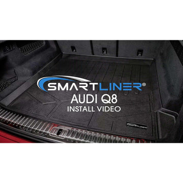 Smartliner USA custom fit floor liners for 2019-2025 Audi Q8 and 2024-2025 Q8 Sportback E-Tron interior vehicle fittings.