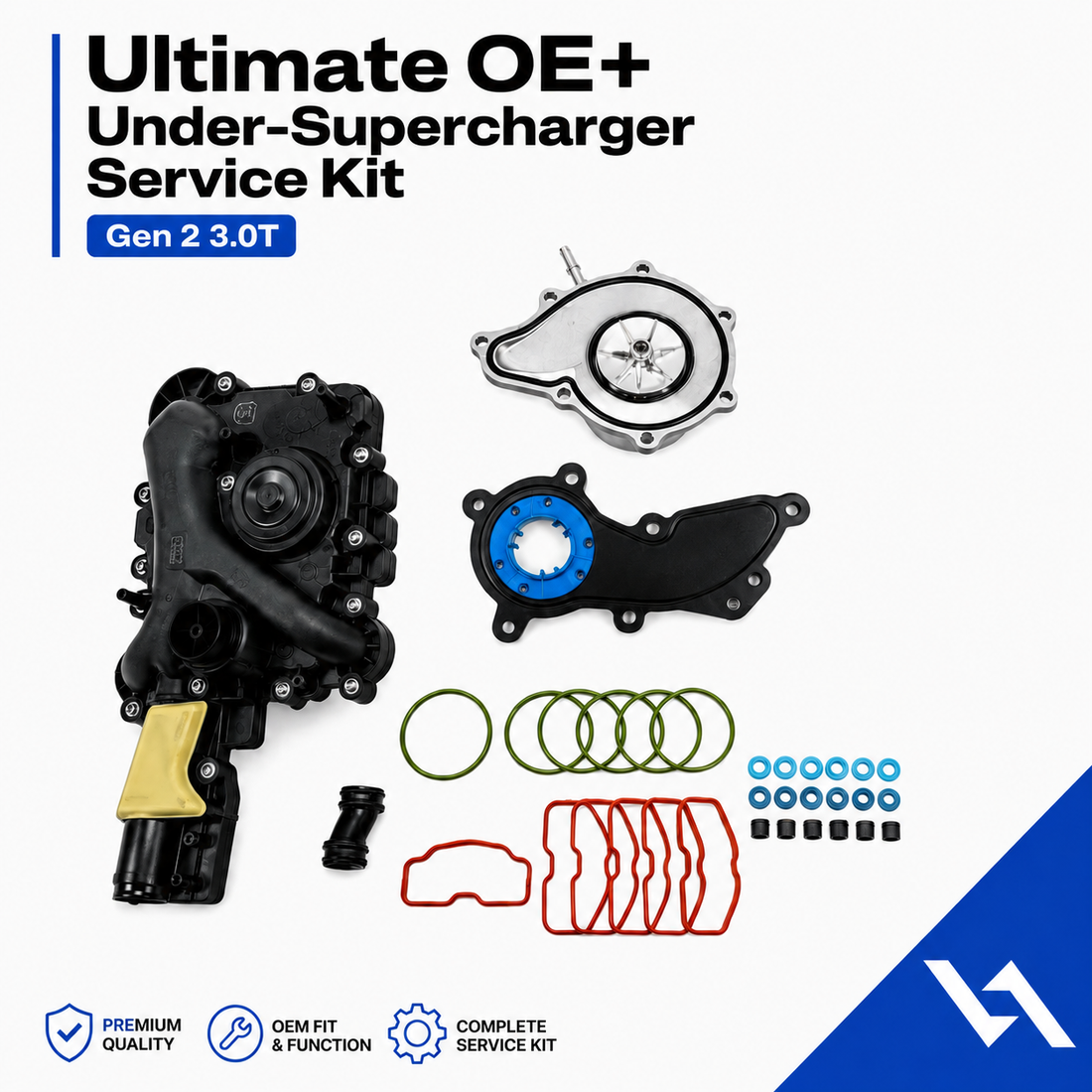 Vorsprung Autowerk OE Ultimate Under Supercharger Kit for Audi Gen 2 CREC 3.0T, complete replacement parts kit.