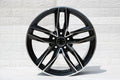 19-inch black machined face wheels for Audi RS6 and A4 models, featuring multi-spoke design by WheeloutletNJ.