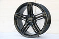 20-inch Gloss Black WheeloutletNJ wheels on Audi S4, showing sleek, multi-spoke alloy design fitting Audi A4, S4, S5, and Q series models