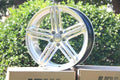 20-inch WheeloutletNJ wheels fitted on Audi S4, featuring a sleek peelers design with a silver finish and multi-spoke style.