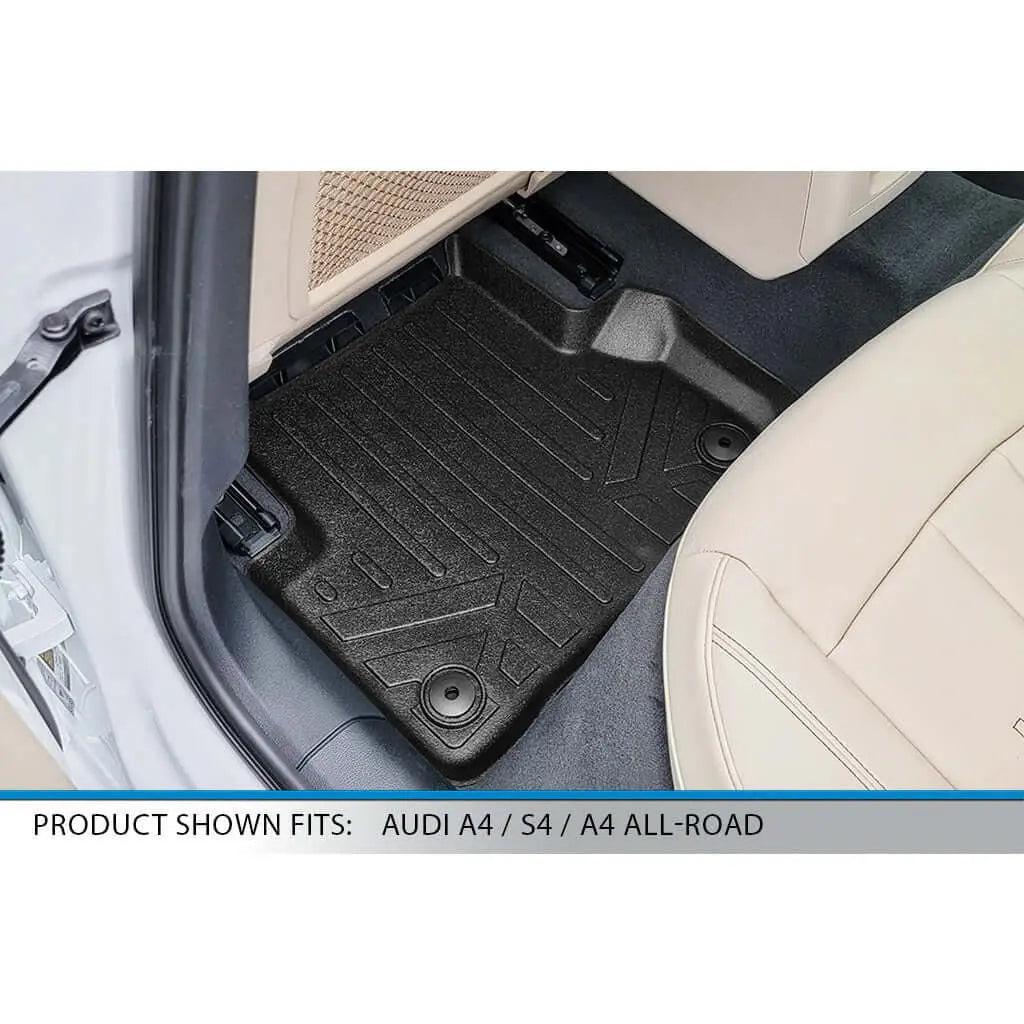 Black custom fit floor mat for Audi A4 S4 A4 Allroad rear seats interior