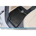 Custom-fit black rear floor mat for Audi A4, S4, A4 Allroad shown installed in back seat