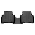 Black custom-fit rear car floor mat with raised edges for Audi interior protection