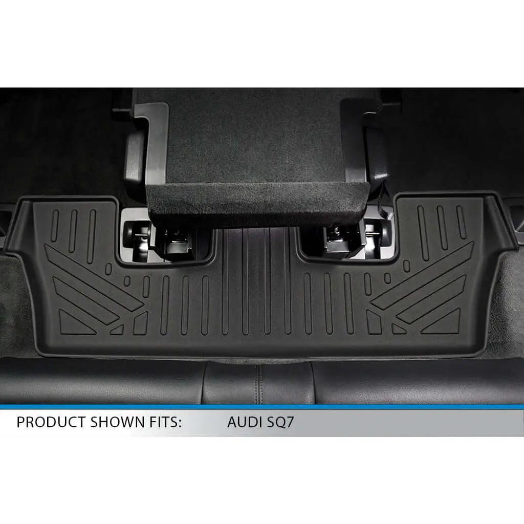 Audi SQ7 rear cargo area with custom-fit black all-weather floor mat