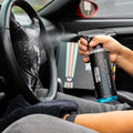 WASH&WHIPS Interior Car Wash Kit Step 2 with brushes and cleaning tools for detailed vehicle interior cleaning.