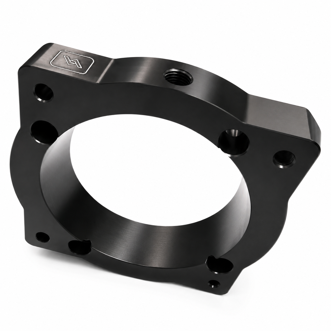Vorsprung Autowerk 84mm billet throttle body upgrade adapter (VDO) for Audi 3.0 EA837 supercharged engine, alternate view.
