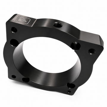 Vorsprung Autowerk 84mm billet throttle body upgrade adapter (VDO) for Audi 3.0 EA837 supercharged engine, alternate view.