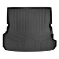 Black custom-fit Audi trunk liner mat with raised edges and textured grooves