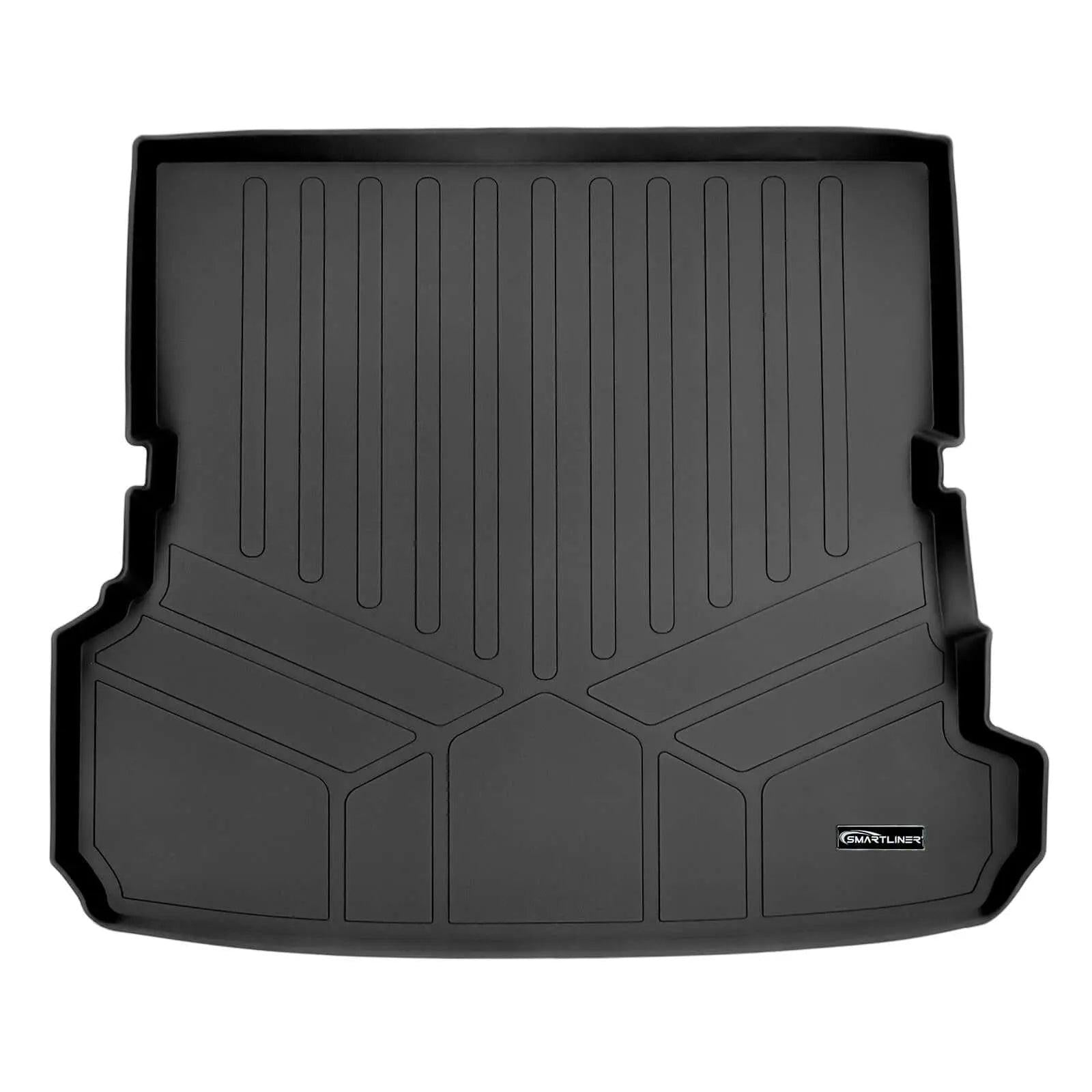 Black custom-fit cargo trunk liner for Audi, heavy duty rubber mat with raised edges
