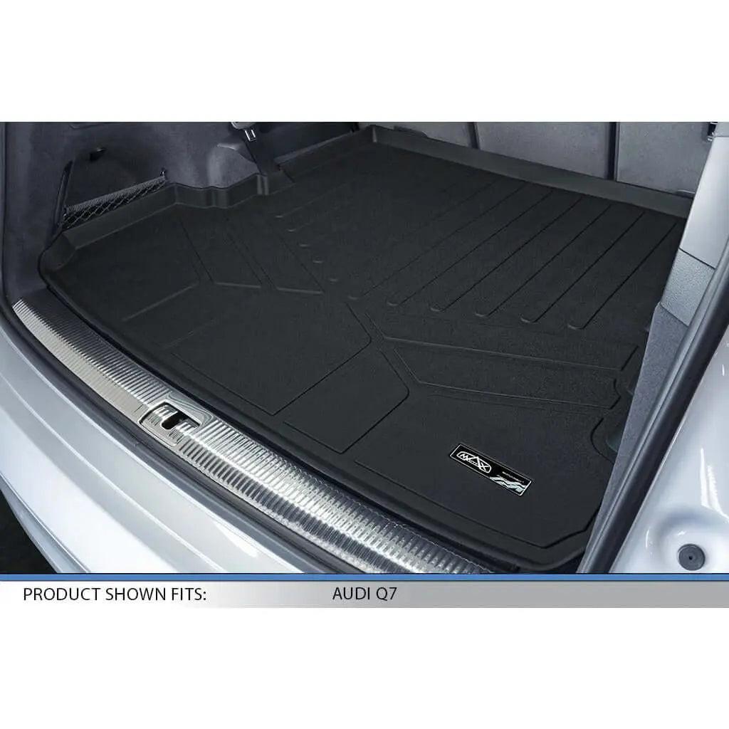 Black all-weather trunk cargo liner installed in Audi Q7 cargo area