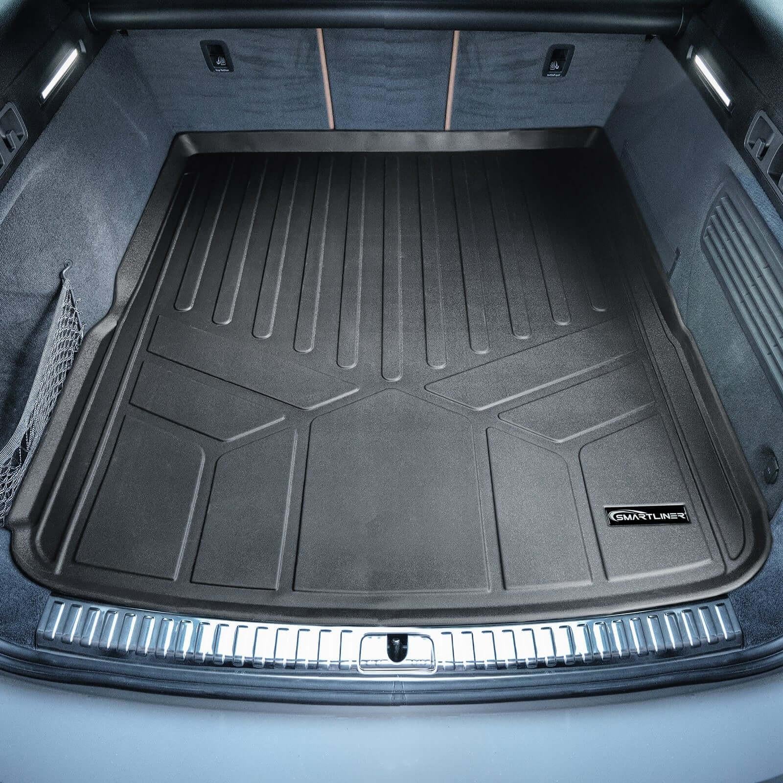 Custom-fitted Audi trunk cargo liner with raised edges for spill protection and easy cleaning
