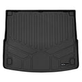 Black custom-fit Audi trunk liner with raised edges and textured surface for cargo protection