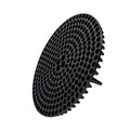 WASH&WHIPS Chenille microfiber wash mitt and black Pitstop particle interceptor in a car wash bucket for scratch-free cleaning.