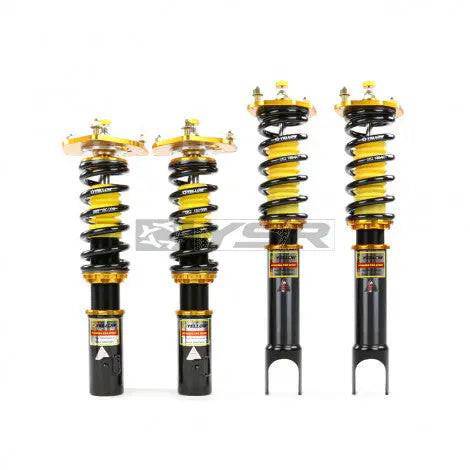 Yellow Speed Racing Super Low Coilovers for Audi A4 Quattro Sedan 2008-2016 B8/B8.5, showcasing the adjustable coilover suspension system.