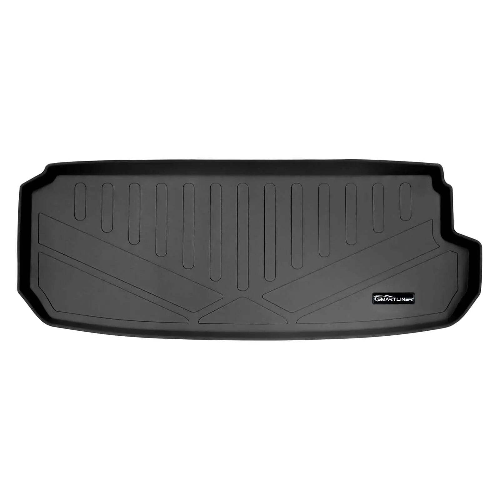 Black custom-fit trunk cargo liner mat with raised edges for Audi vehicles