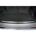 Custom-fit black trunk liner cargo mat in Audi Q7 rear cargo area