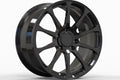 Gloss black multi-spoke alloy wheel for Audi performance vehicles on white background