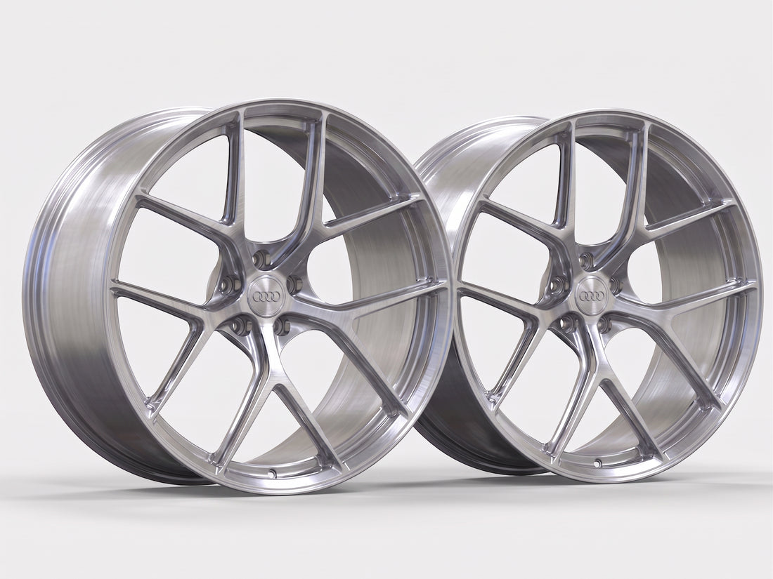 Vorsprung Forged VA-000 wheels mounted on an Audi, showcasing the custom multi-spoke forged design.